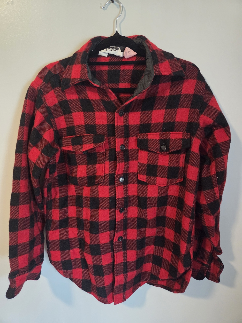 Red & Black Buffalo Plaid Button-Shirt Jacket